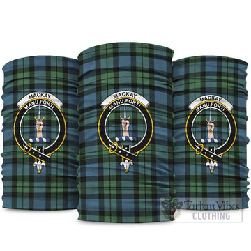 MacKay Ancient Tartan Neck Gaiters, Tartan Bandanas, Tartan Head Band with Family Crest