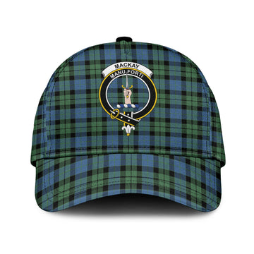 MacKay Ancient Tartan Classic Cap with Family Crest