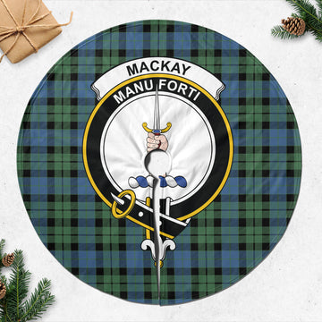 MacKay Ancient Tartan Christmas Tree Skirt with Family Crest