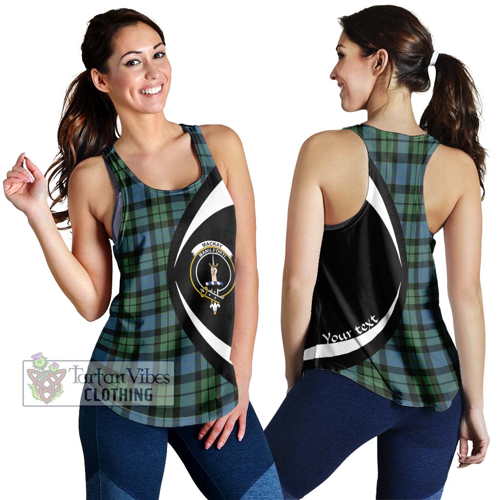 MacKay Ancient Tartan Women's Racerback Tanks with Family Crest Circle Style 4XL - Tartan Vibes Clothing