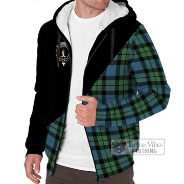 MacKay Ancient Tartan Sherpa Hoodie with Family Crest and Military Logo Style