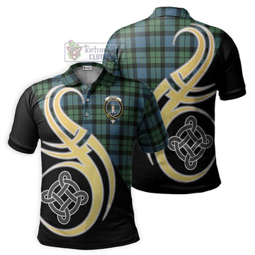 MacKay Ancient Tartan Polo Shirt with Family Crest and Celtic Symbol Style