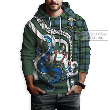 MacKay Ancient Tartan Hoodie with Epic Bagpipe Style