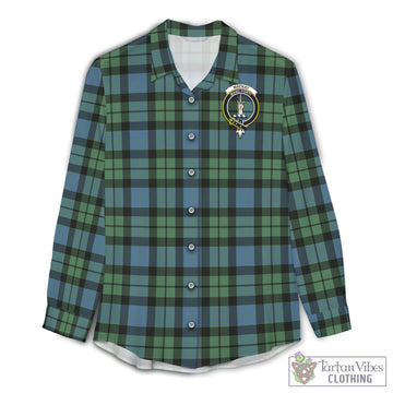 MacKay Ancient Tartan Women's Casual Shirt with Family Crest