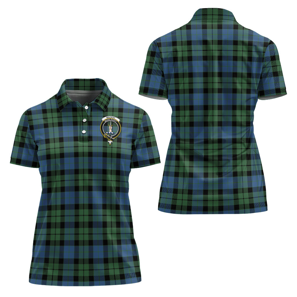 mackay-ancient-tartan-polo-shirt-with-family-crest-for-women