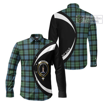 MacKay Ancient Tartan Long Sleeve Button Up with Family Crest Circle Style