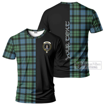 MacKay Ancient Tartan T-Shirt with Family Crest and Half Of Me Style