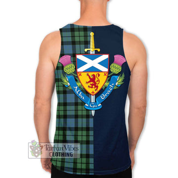 MacKay Ancient Tartan Men's Tank Top Alba with Scottish Lion Royal Arm Half Style