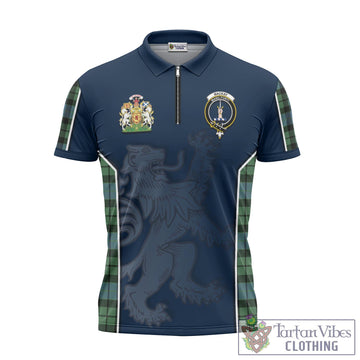 MacKay Ancient Tartan Zipper Polo Shirt with Family Crest and Lion Rampant Vibes Sport Style