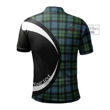 MacKay Ancient Tartan Men's Polo Shirt with Family Crest Circle Style