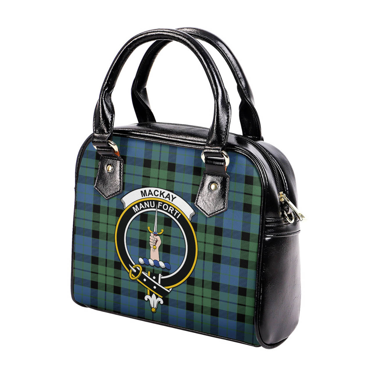 MacKay Ancient Tartan Shoulder Handbags with Family Crest - Tartanvibesclothing