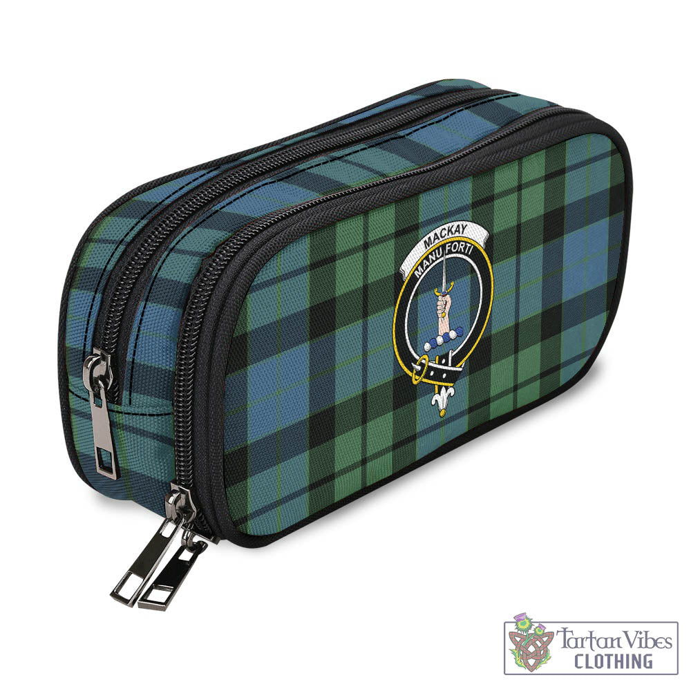 Tartan Vibes Clothing MacKay Ancient Tartan Pen and Pencil Case with Family Crest