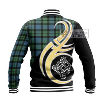 MacKay Ancient Tartan Baseball Jacket with Family Crest and Celtic Symbol Style