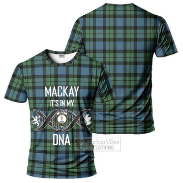 MacKay Ancient Tartan T-Shirt with Family Crest DNA In Me Style