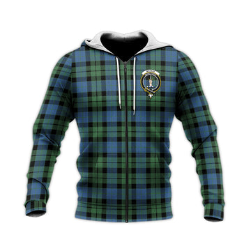 MacKay Ancient Tartan Knitted Hoodie with Family Crest