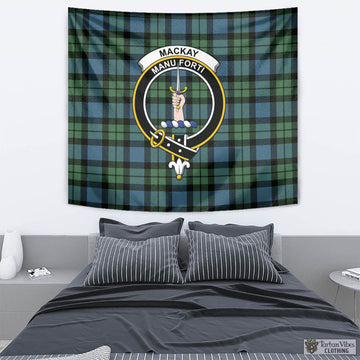 MacKay Ancient Tartan Tapestry Wall Hanging and Home Decor for Room with Family Crest