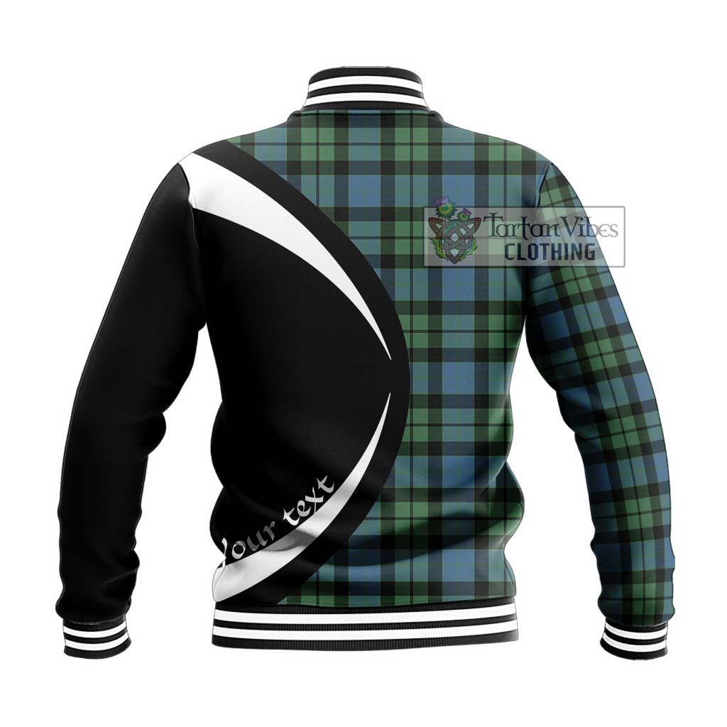 MacKay Ancient Tartan Baseball Jacket with Family Crest Circle Style - Tartan Vibes Clothing