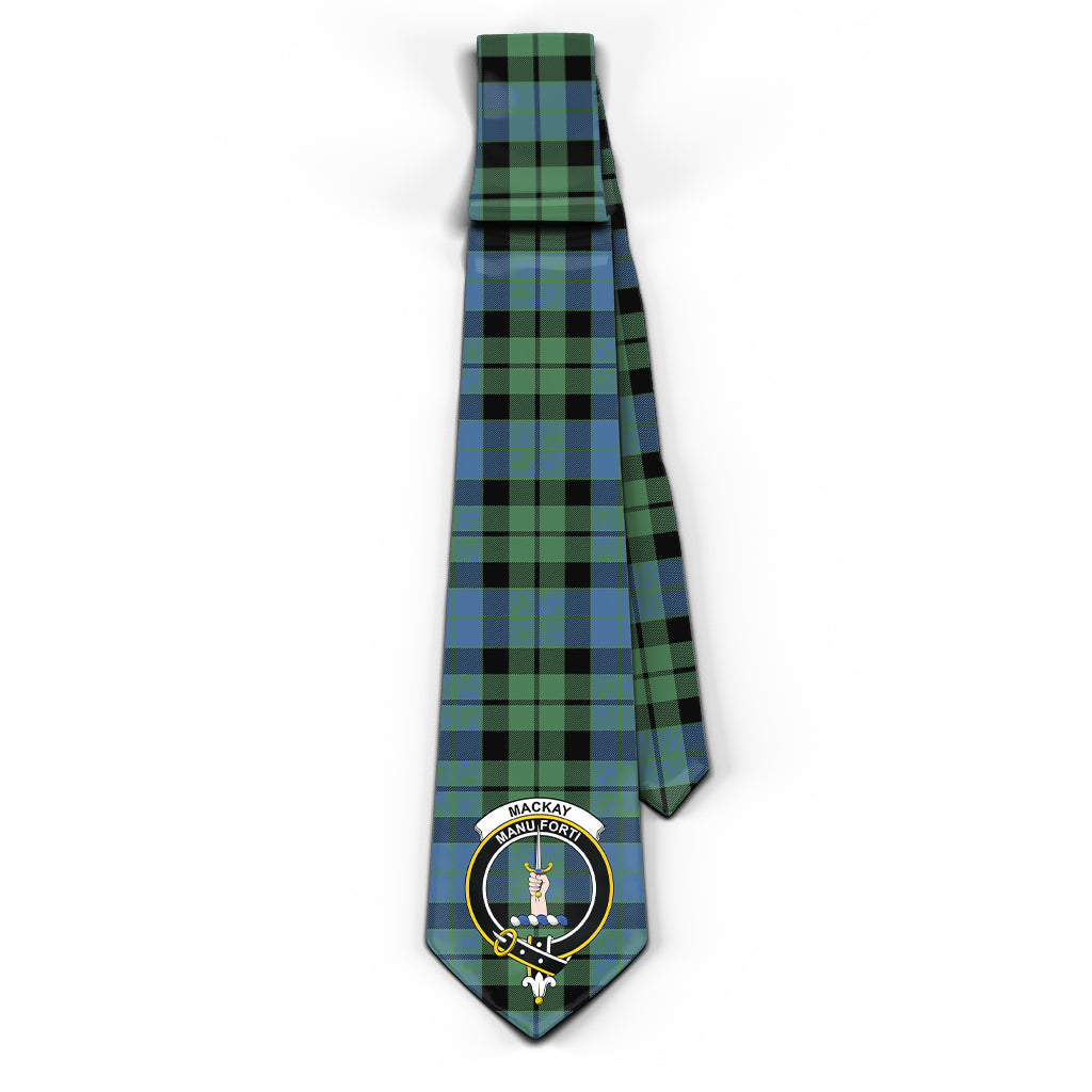 MacKay Ancient Tartan Classic Necktie with Family Crest - Tartan Vibes Clothing