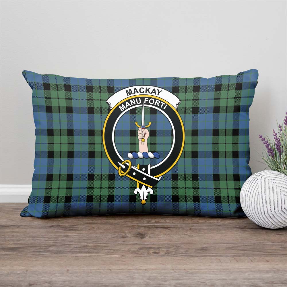 MacKay Ancient Tartan Pillow Cover with Family Crest Rectangle Pillow Cover - Tartanvibesclothing