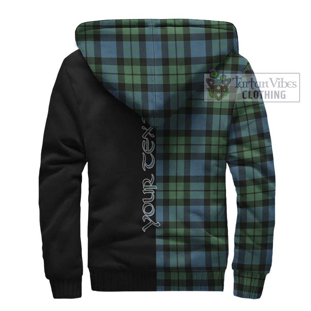 MacKay Ancient Tartan Sherpa Hoodie with Family Crest and Half Of Me Style - Tartanvibesclothing Shop