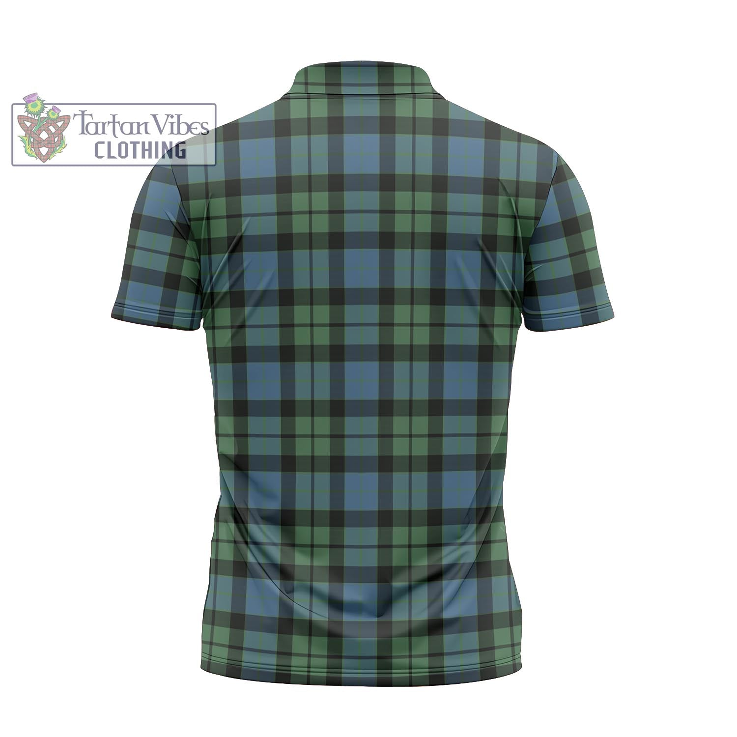 Tartan Vibes Clothing MacKay Ancient Tartan Zipper Polo Shirt with Family Crest