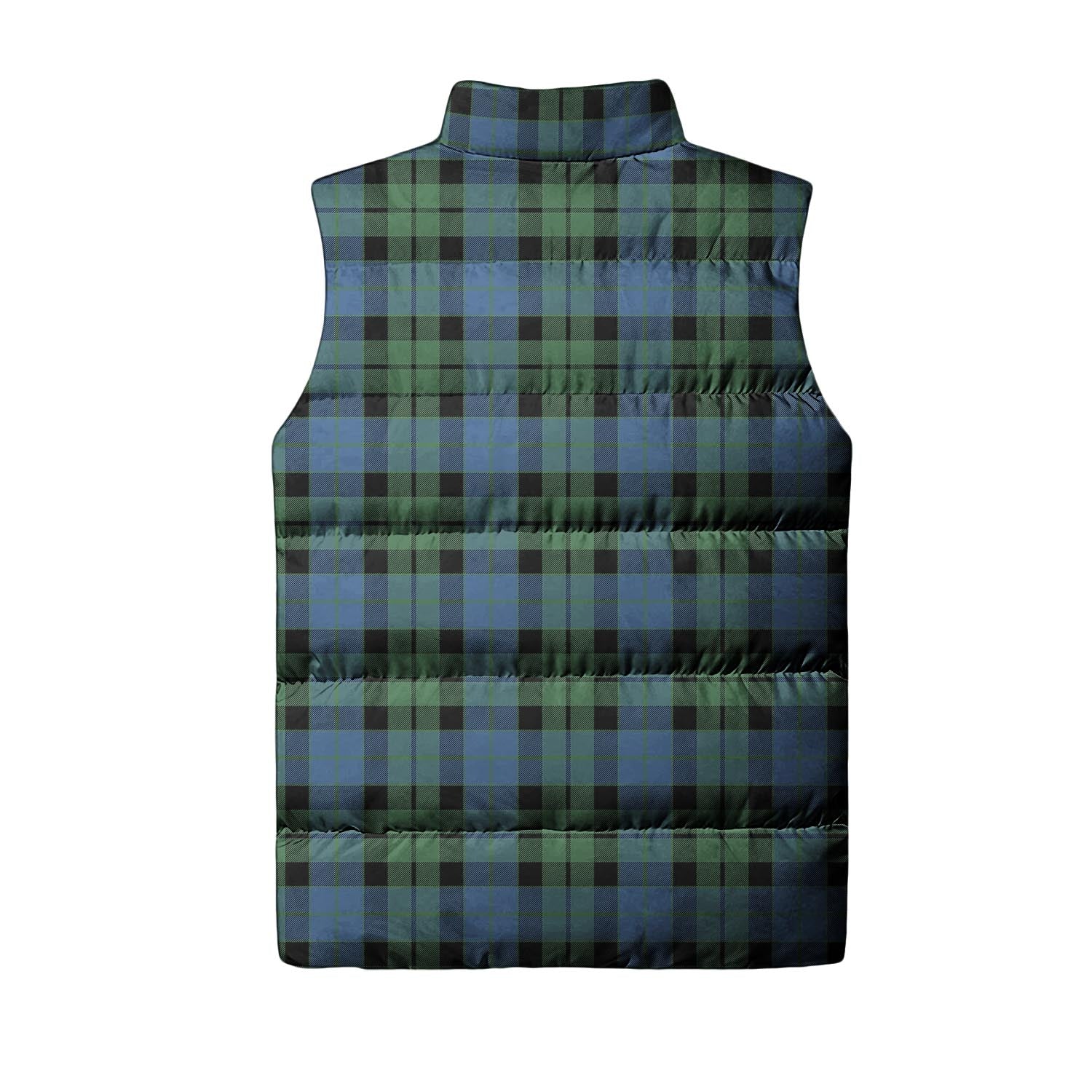 MacKay Ancient Tartan Sleeveless Puffer Jacket with Family Crest - Tartanvibesclothing