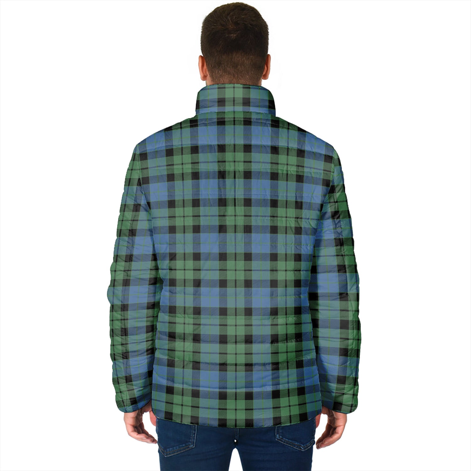 MacKay Ancient Tartan Padded Jacket with Family Crest - Tartan Vibes Clothing