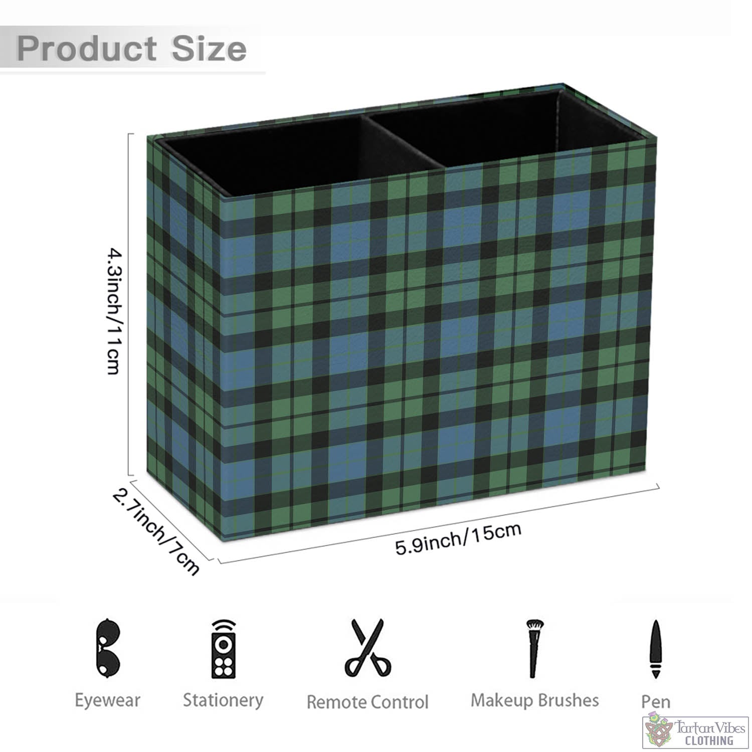 Tartan Vibes Clothing MacKay Ancient Tartan Pen Holder