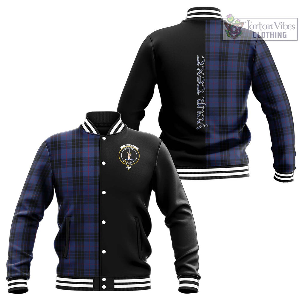 Tartan Vibes Clothing MacKay Blue #02 Tartan Baseball Jacket with Family Crest and Half Of Me Style