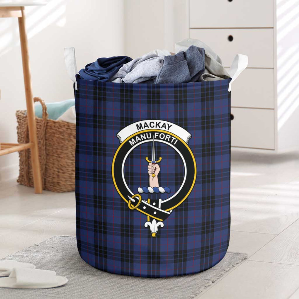 Tartan Vibes Clothing MacKay Blue #02 Tartan Laundry Basket with Family Crest