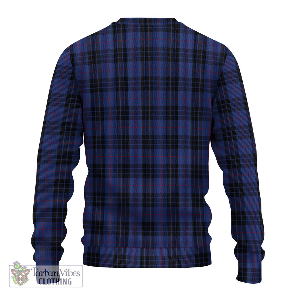 Tartan Vibes Clothing MacKay Blue #02 Tartan Knitted Sweater with Family Crest DNA In Me Style