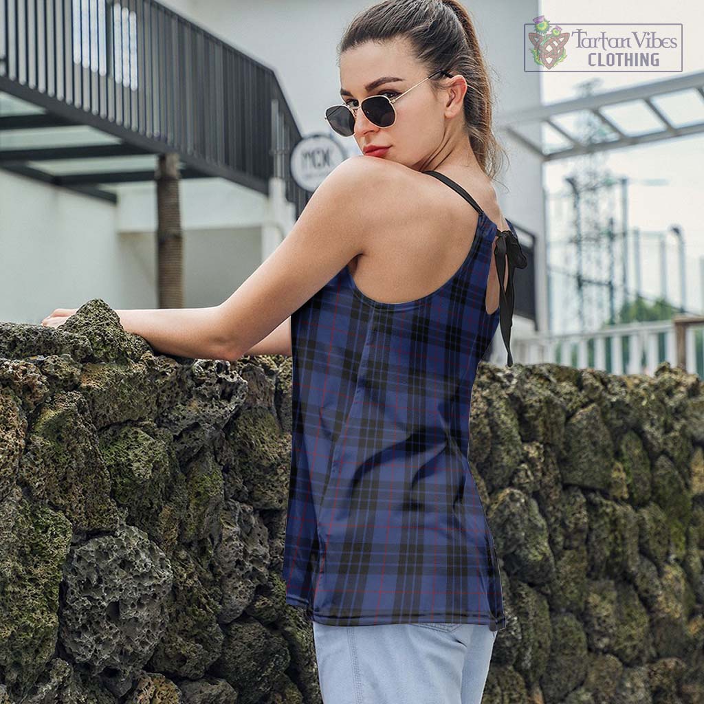 Tartan Vibes Clothing MacKay Blue #02 Tartan Loose Halter Neck Camisole