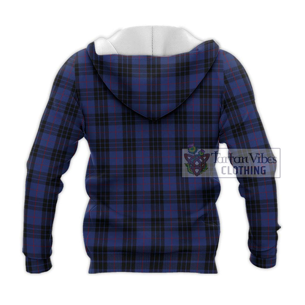 Tartan Vibes Clothing MacKay Blue #02 Tartan Knitted Hoodie with Family Crest DNA In Me Style