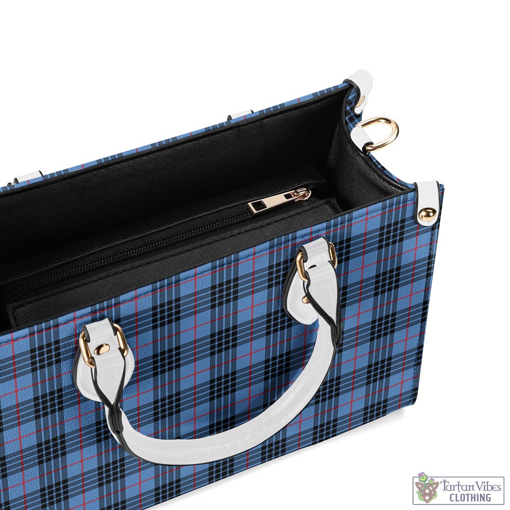 Tartan Vibes Clothing MacKay Blue Tartan Luxury Leather Handbags