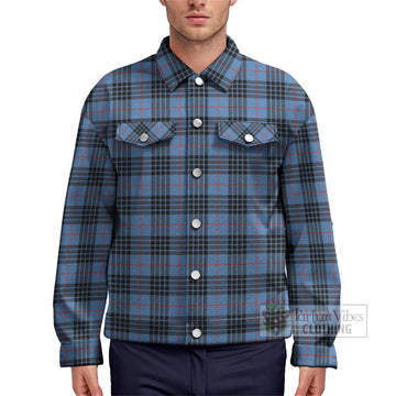 MacKay Blue Tartan Unisex Lapel Cotton Jacket