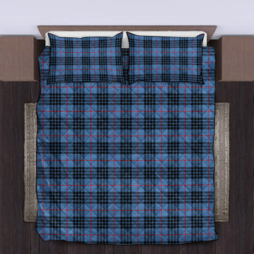 MacKay Blue Tartan Quilt Bed Set