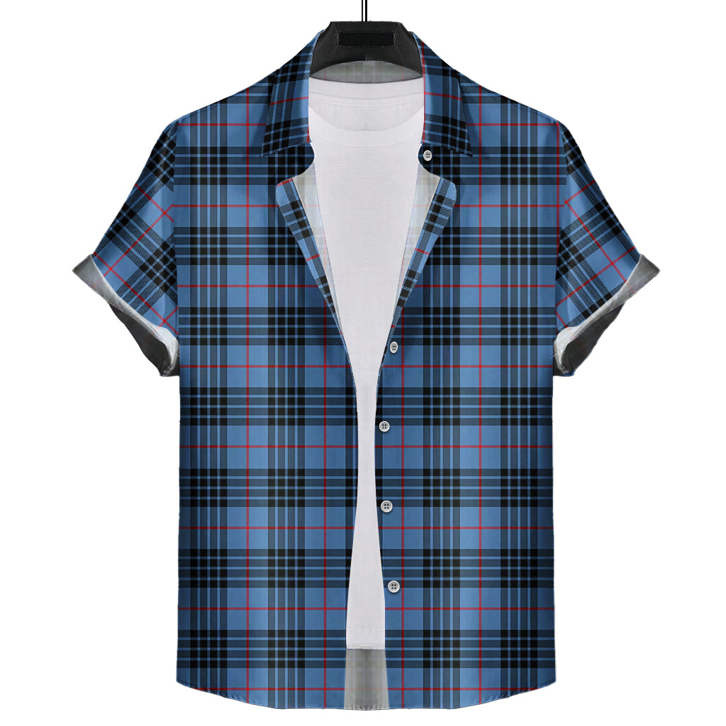 mackay-blue-tartan-short-sleeve-button-down-shirt