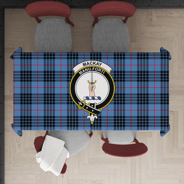 MacKay Blue Tartan Tablecloth with Family Crest