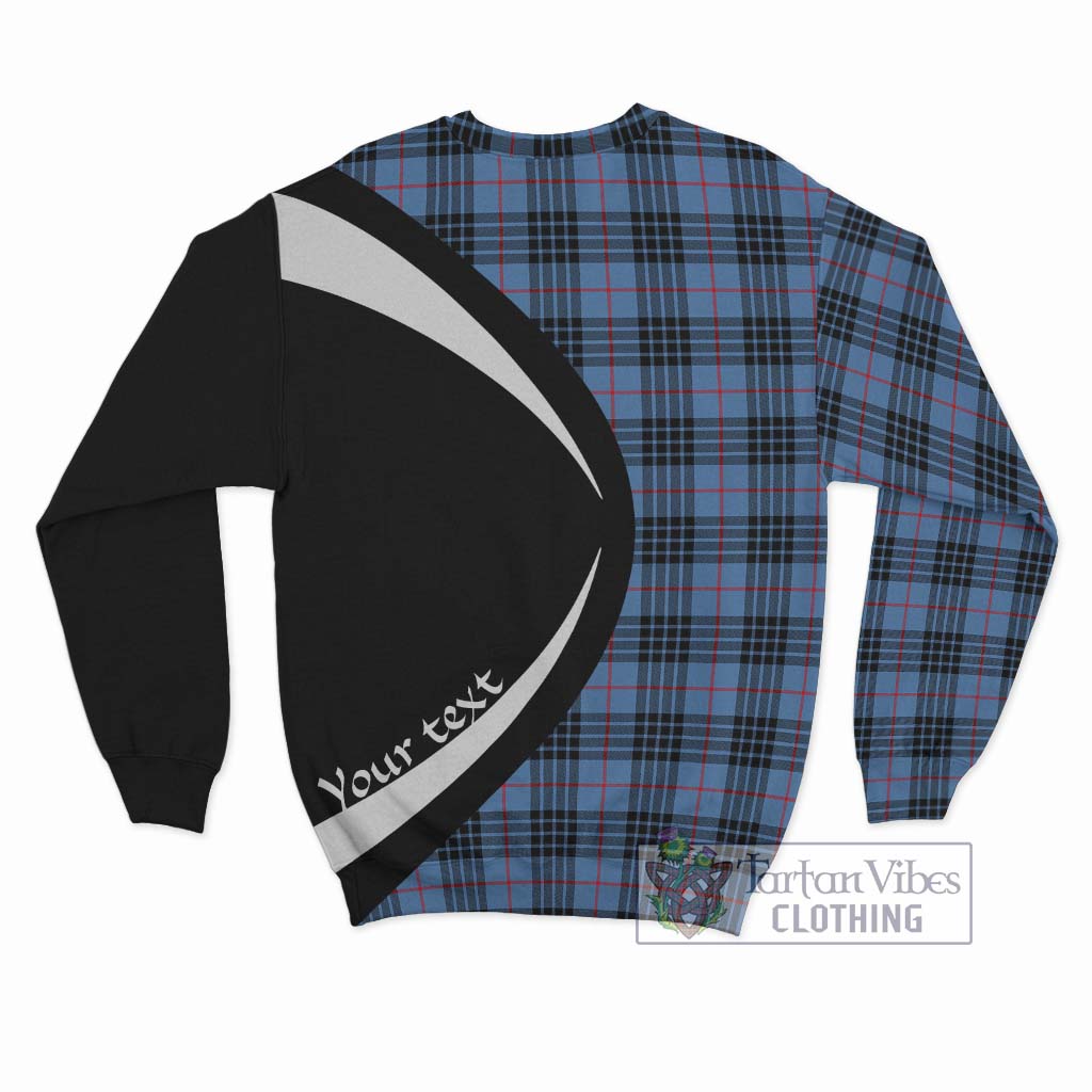 MacKay Blue Tartan Sweatshirt with Family Crest Circle Style - Tartan Vibes Clothing