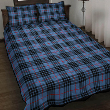 MacKay Blue Tartan Quilt Bed Set