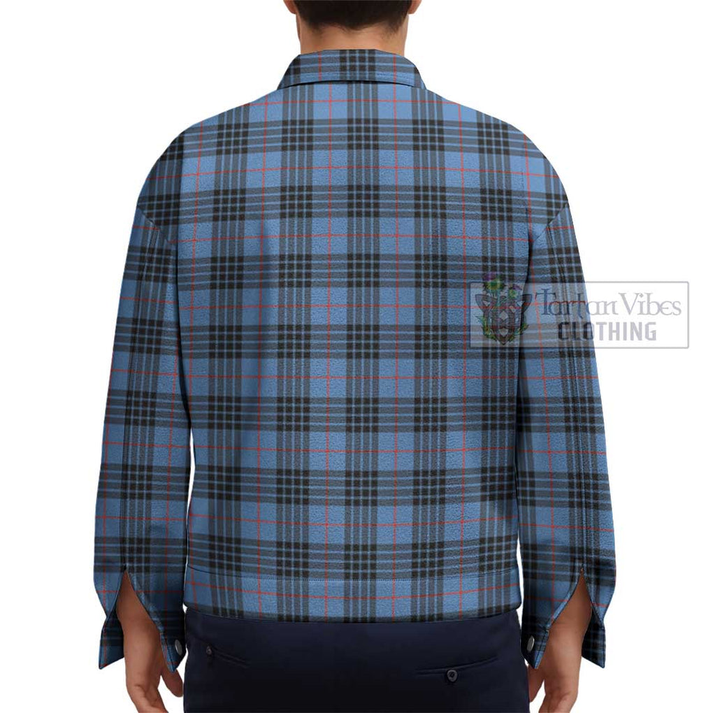 MacKay Blue Tartan Unisex Lapel Cotton Jacket - Tartan Vibes Clothing