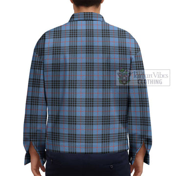 MacKay Blue Tartan Unisex Lapel Cotton Jacket