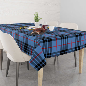 MacKay Blue Tartan Tablecloth with Family Crest