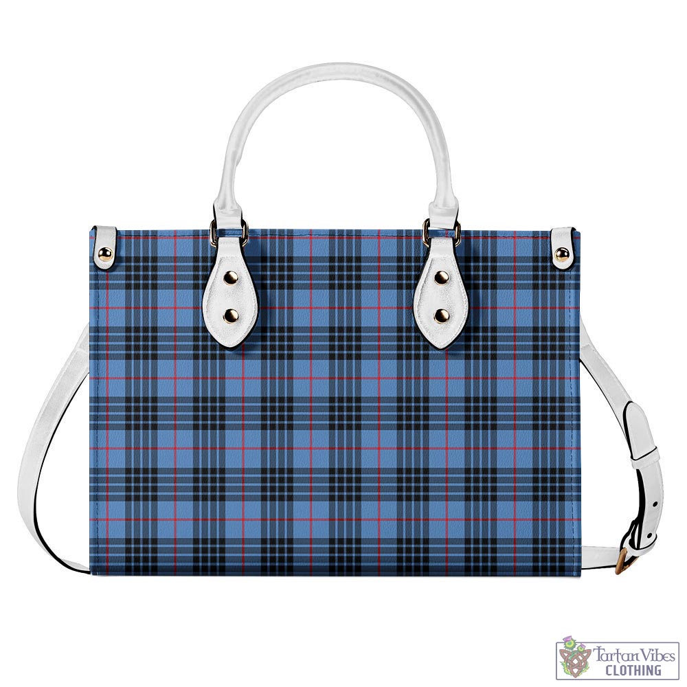 Tartan Vibes Clothing MacKay Blue Tartan Luxury Leather Handbags