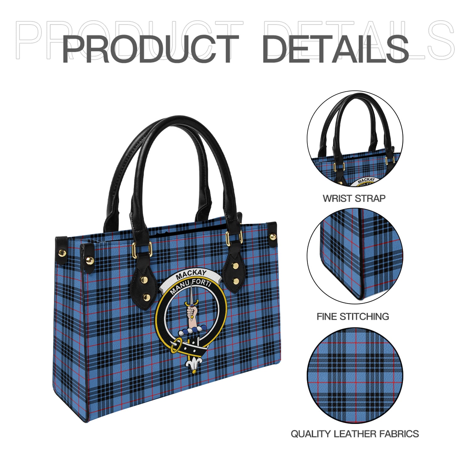 mackay-blue-tartan-leather-bag-with-family-crest