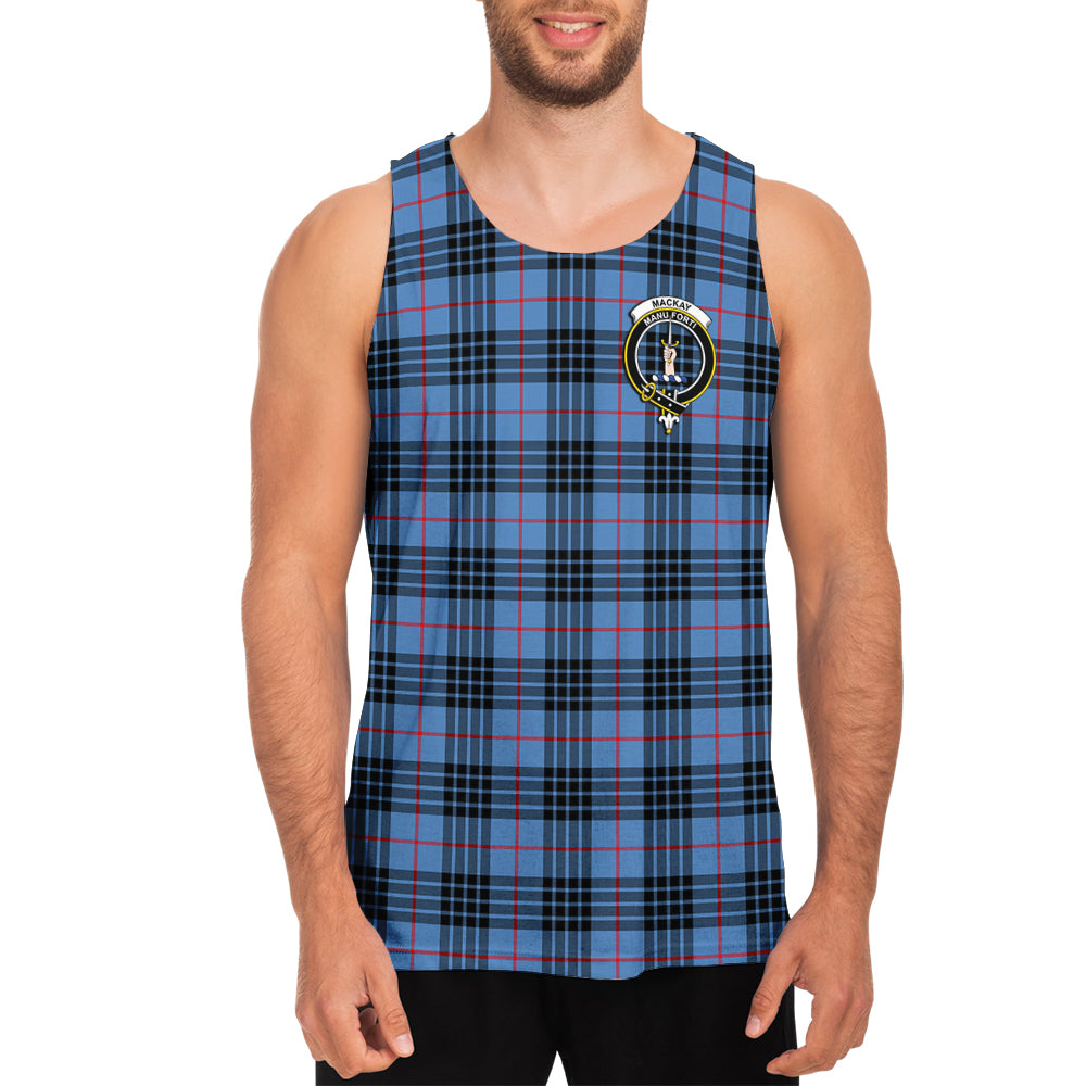 mackay-blue-tartan-mens-tank-top-with-family-crest