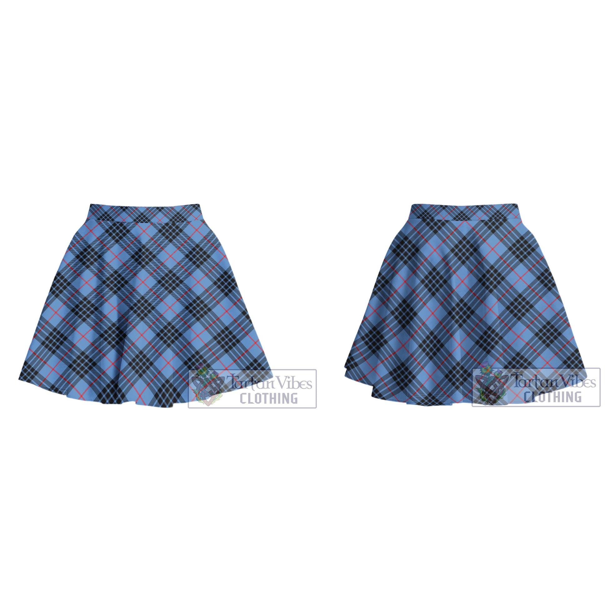 Tartan Vibes Clothing MacKay Blue Tartan Women's Plated Mini Skirt