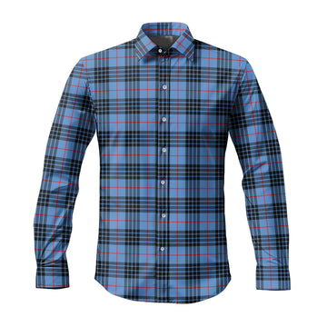 MacKay Blue Tartan Long Sleeve Button Up Shirt