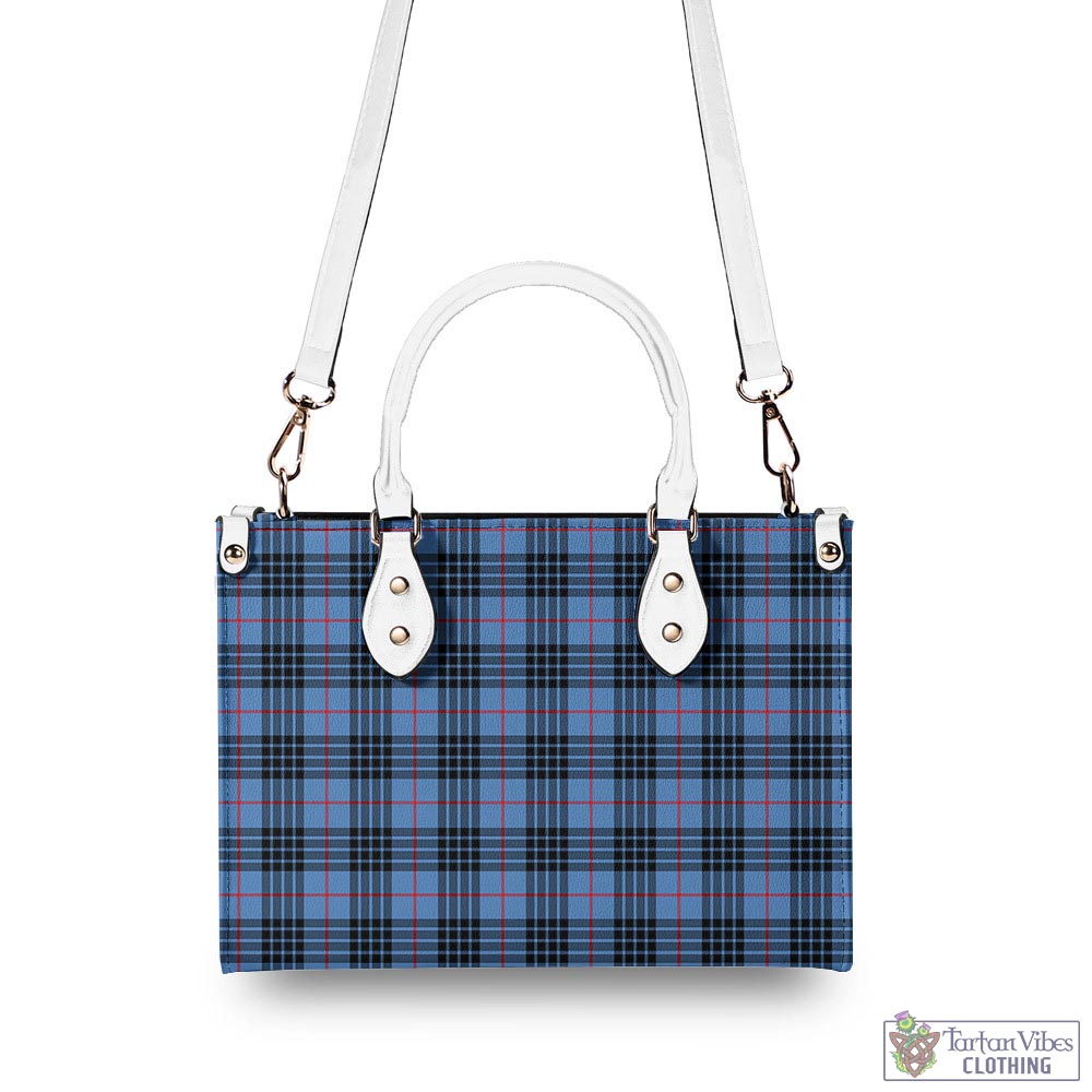 Tartan Vibes Clothing MacKay Blue Tartan Luxury Leather Handbags