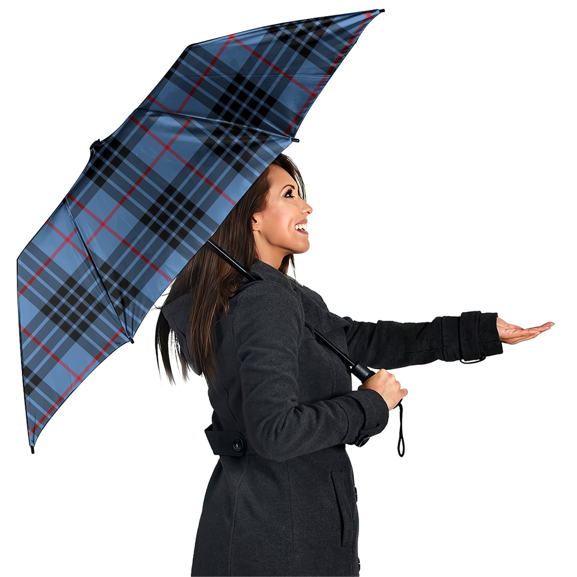 MacKay Blue Tartan Umbrella - Tartanvibesclothing